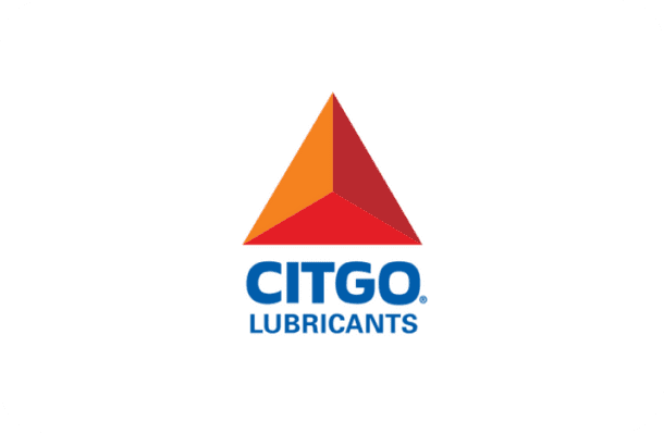 CITGO Lubricants logo featuring red and orange triangular shape on white background with blue text